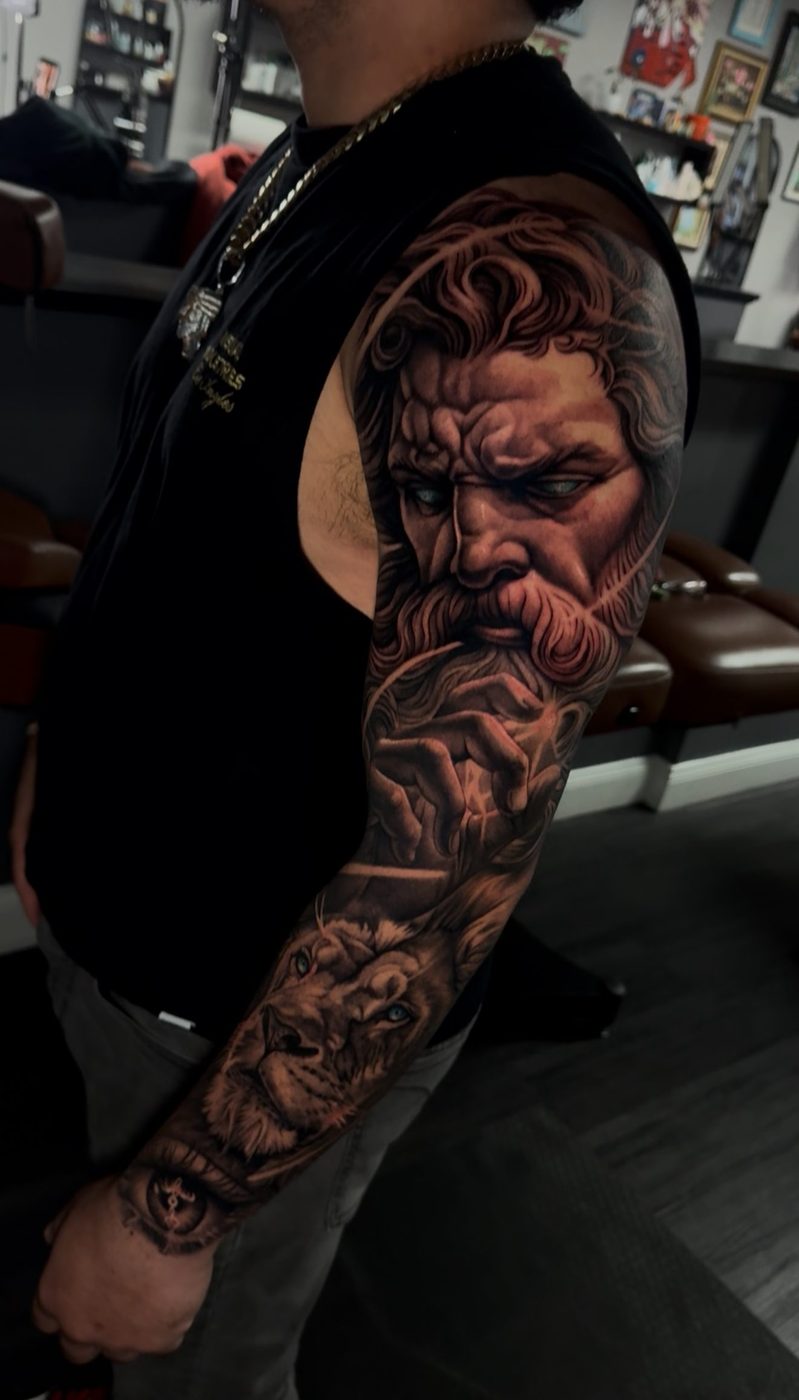 Color tattoo by Estaban at Soul Kraft Ink in Asbury Park, New Jersey