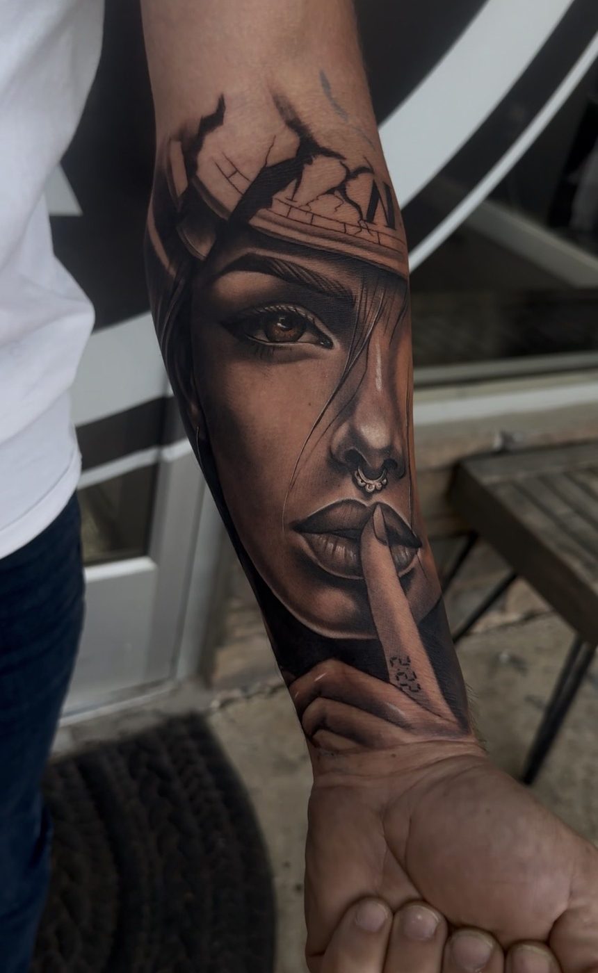 Black and grey tattoo by Angel at Soul Kraft Ink in Asbury Park, New Jersey