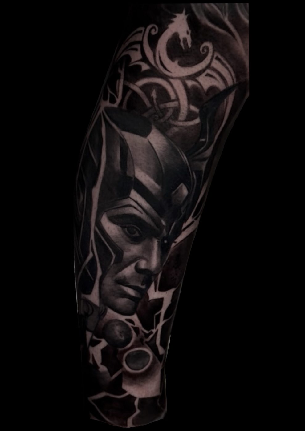 Black and grey tattoo by Oscar at Soul Kraft Ink in Asbury Park, New Jersey