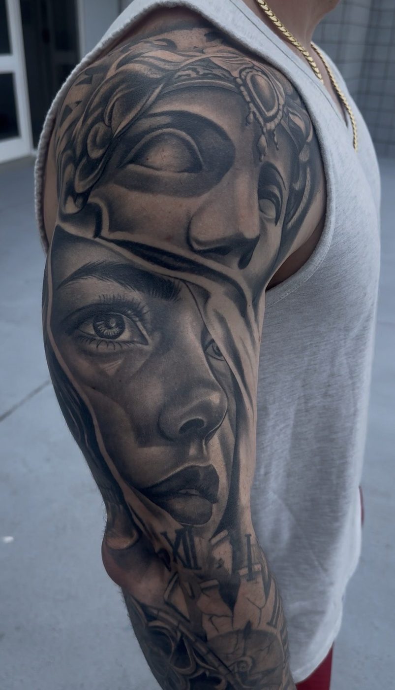 Black and grey tattoo by Angel at Soul Kraft Ink in Asbury Park, New Jersey